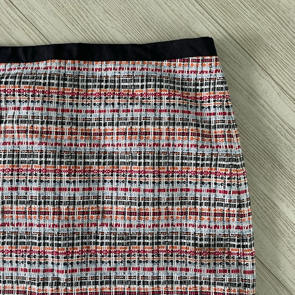 Talbots Multicolor Textured Metallic Thread Pencil Skirt